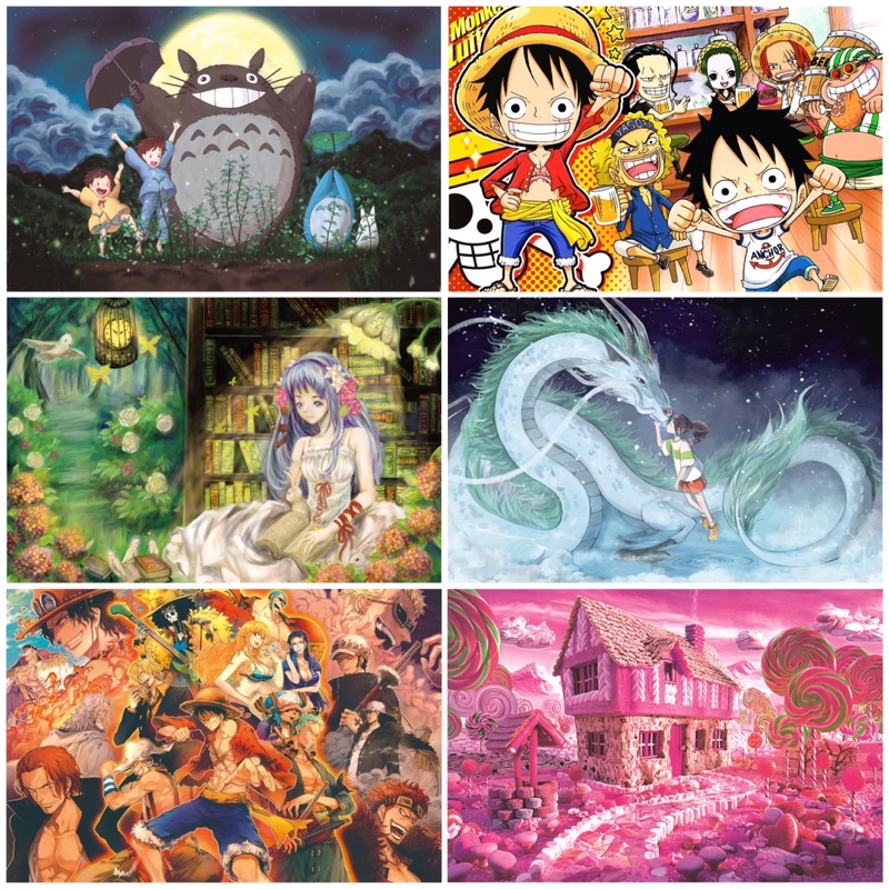 Bộ Tranh Ghép Hình 1000 Mảnh Mini Kích Thước 38*26cm Tặng Kèm Keo Gắn Tranh