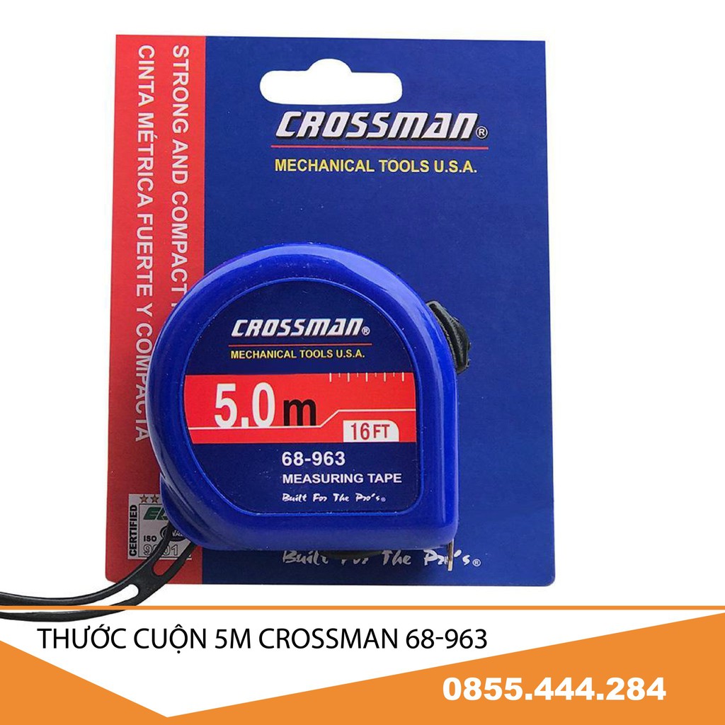 Thước cuộn 5M [CHÍNH HÃNG] Crossman lưỡi thép 68-963