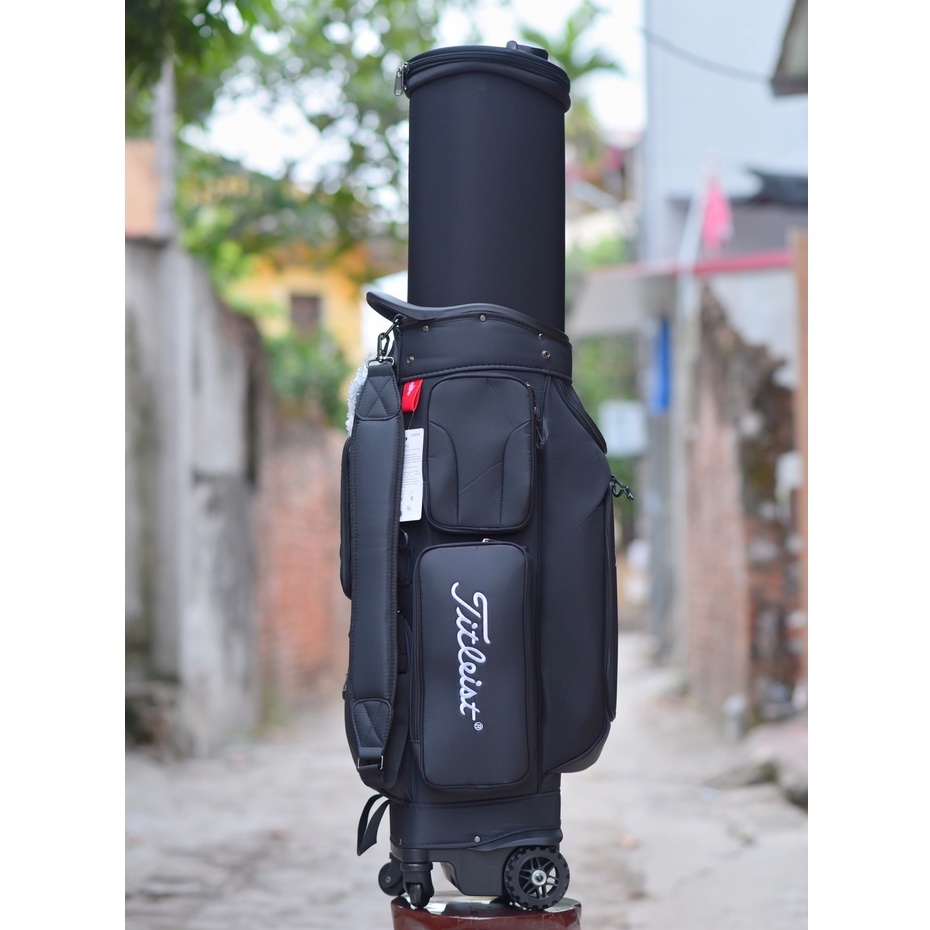 Túi đựng gậy golf bánh xe Titleist, Honma, Taylormade - Chất liệu vải cao cấp chống thấm nước