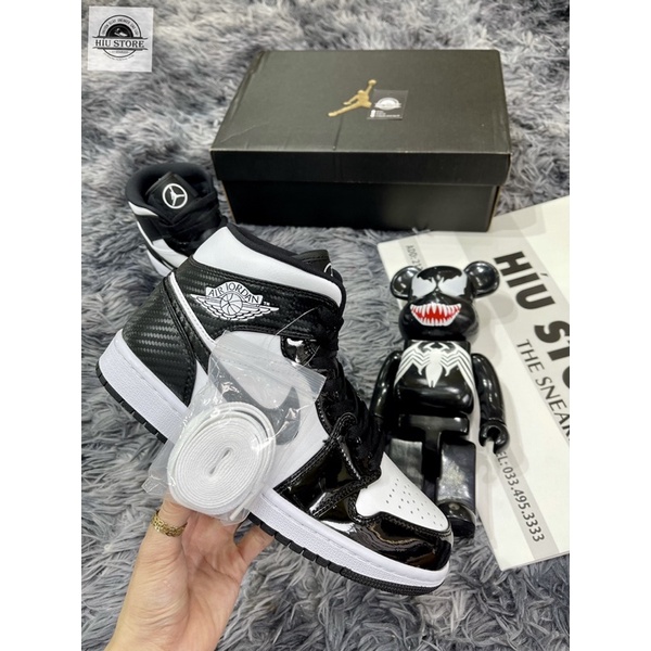 Giầy Sneaker Air Jordan 1 Mid Carbon Fiber Siêu Mẹc|Bản Best Da Đẹp |Logo Bóng