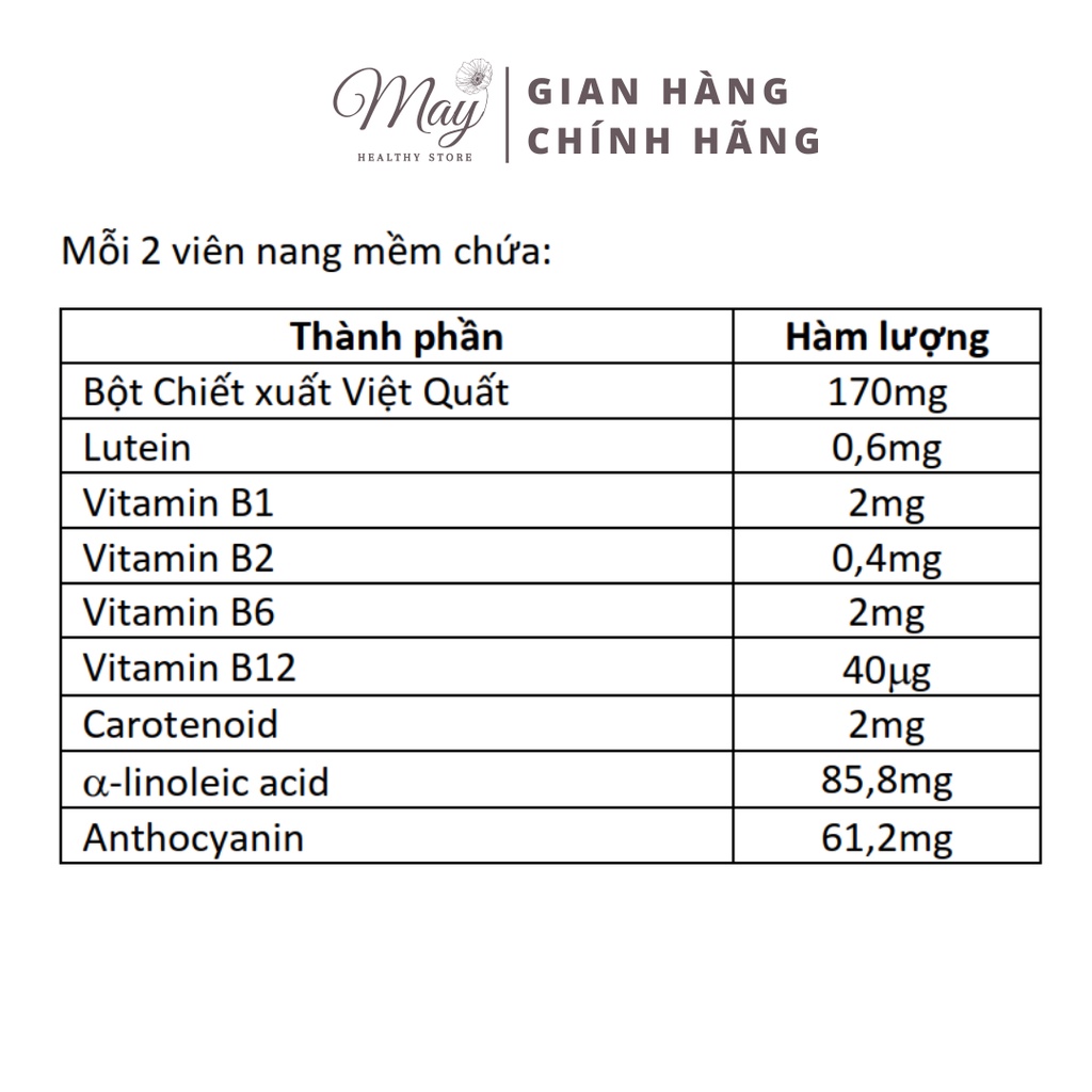 Viên Uống DHC Việt Quất Cải Thiện Thị Lực 30 Ngày Blueberry Extract 30 Ngày
