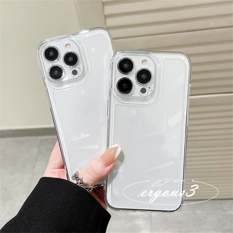 Ốp Lưng Trong Suốt Cho iPhone 14 13 12 11 Pro Max X XR Xs Max 8 7 Plus