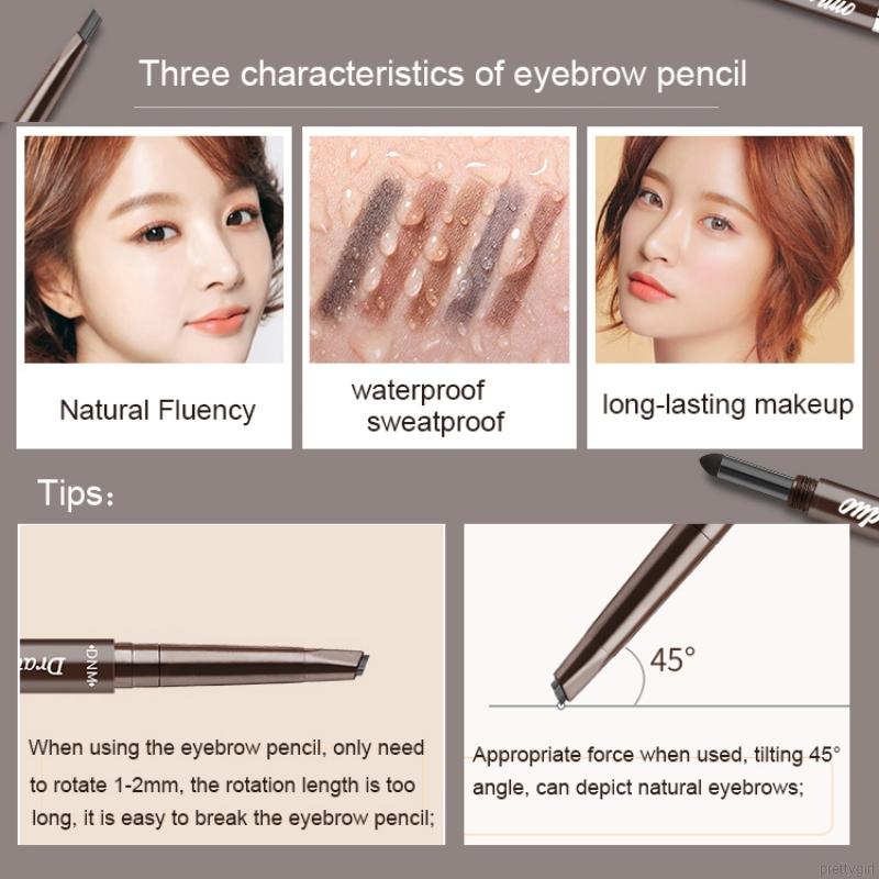 [Hàng mới về] Bút kẻ lông mày hai đầu không thấm nước lâu trôi lên vẻ đẹp 3D | BigBuy360 - bigbuy360.vn