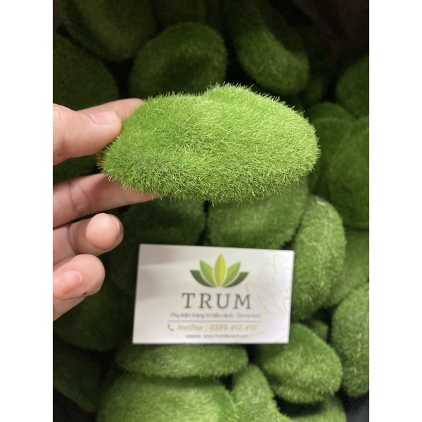 Viên Rêu Giả 7*9cm phụ kiện trang trí tiểu cảnh - Terrarium