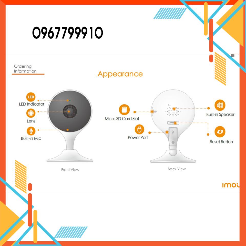 Camera Wifi Trong Nhà Imou C22EP 1080P Chính Hãng-Cam Gia Đình Không Dây-Đàm Thoại-Còi Báo Động