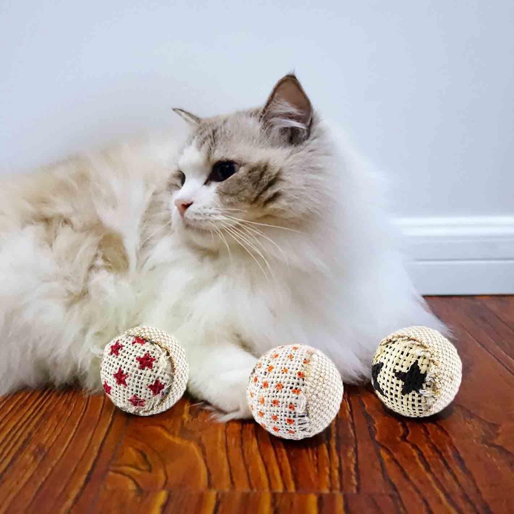 Bóng Đồ Chơi Bằng Vải Canvas Chất Lượng Cao Cho Mèo Cưng