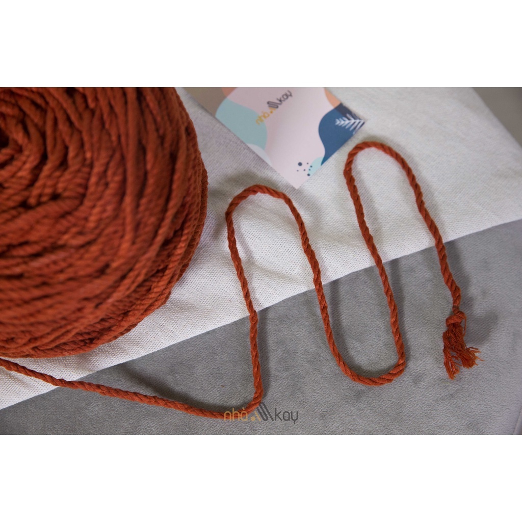 Dây thừng cotton làm macrame,size 3mm, full color, mềm, mịn, mượt, giá tốt, 200 gramm,500gram,1kg