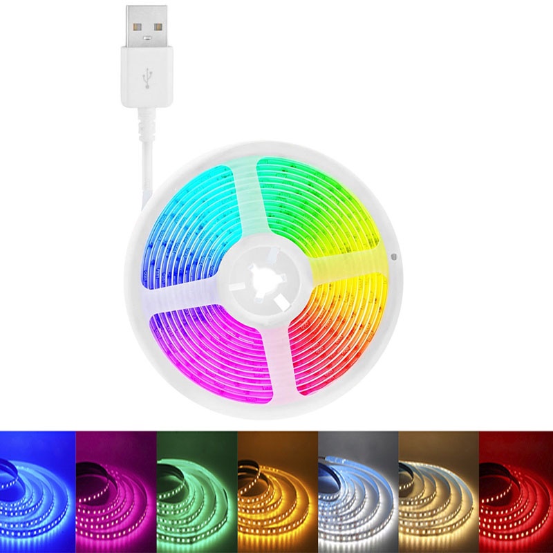 Dây Đèn LED 5M DC 5V 300 LED RGB 24 Phím Bluetooth Dùng Trang Trí Tiệc