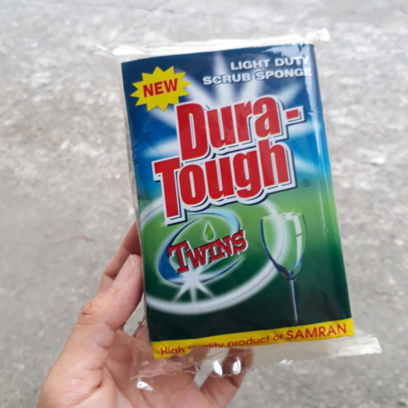 Miếng rửa chén 2 lớp tạo bọt Dura tough (Kt: 7×11×3 cm)