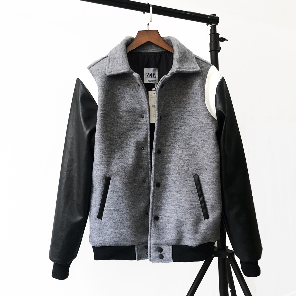 ✠Áo jacket Zara Dạ phối da cực dày , Dricco ( được trả hàng trong 15 ngày)