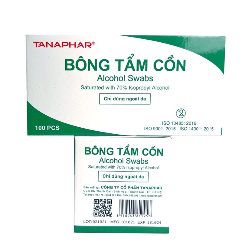 CCOMBO 10 hộp BÔNG TẨM CỒN