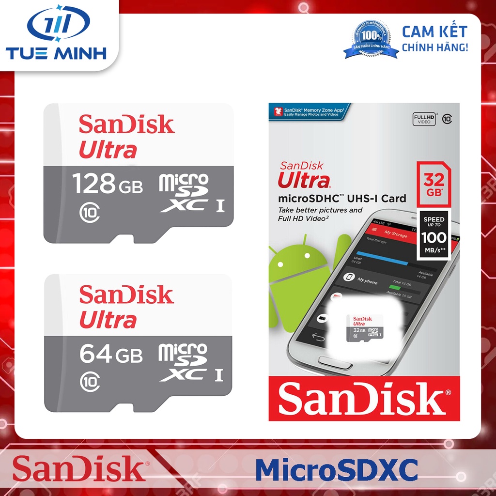 Thẻ nhớ MicroSD SanDisk Ultra Class 10