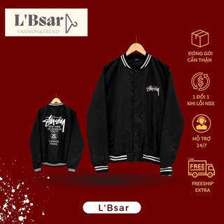 Áo Khoác Bomber Stussy World Tour (Đen,Trắng)