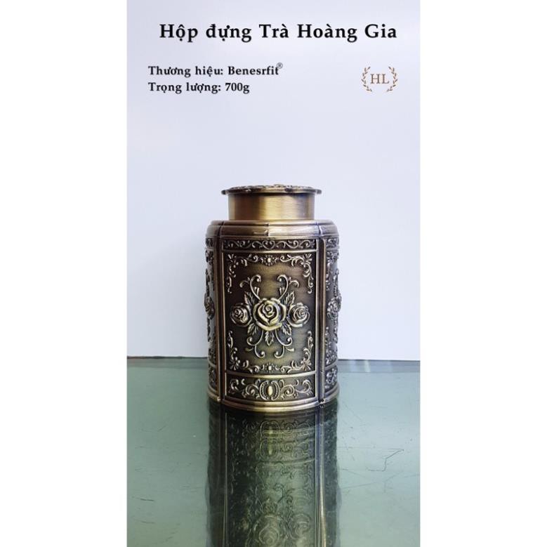 [Kho sỉ]  (hàng hot) Lọ đựng chè - trà hoàng gia ( Hợp kim đồng - Thủ công)