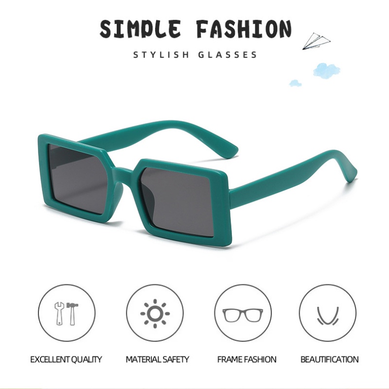 Kính Mát Hình Chữ Nhật Màu Kẹo Phong Cách Hàn Quốc Dễ Thương Cho Bé