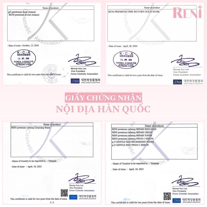 Bộ mỹ phẩm Reni 7 chi tiết