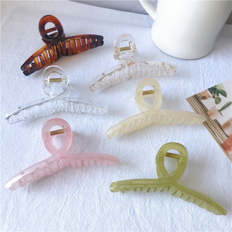 Kẹp tóc càng cua làm bằng Acrylic nhiều màu cho bạn nữ