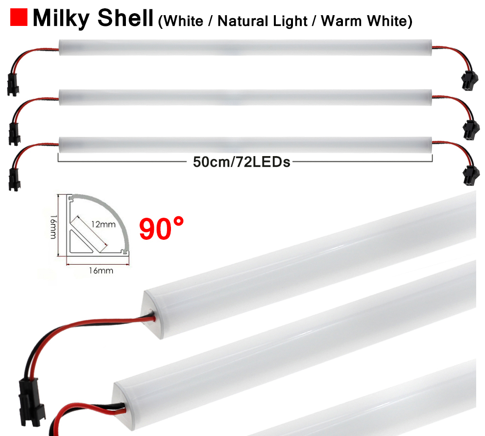 Thanh đèn led 220V 8W 50cm 72 bóng dạng chữ V gắn tường