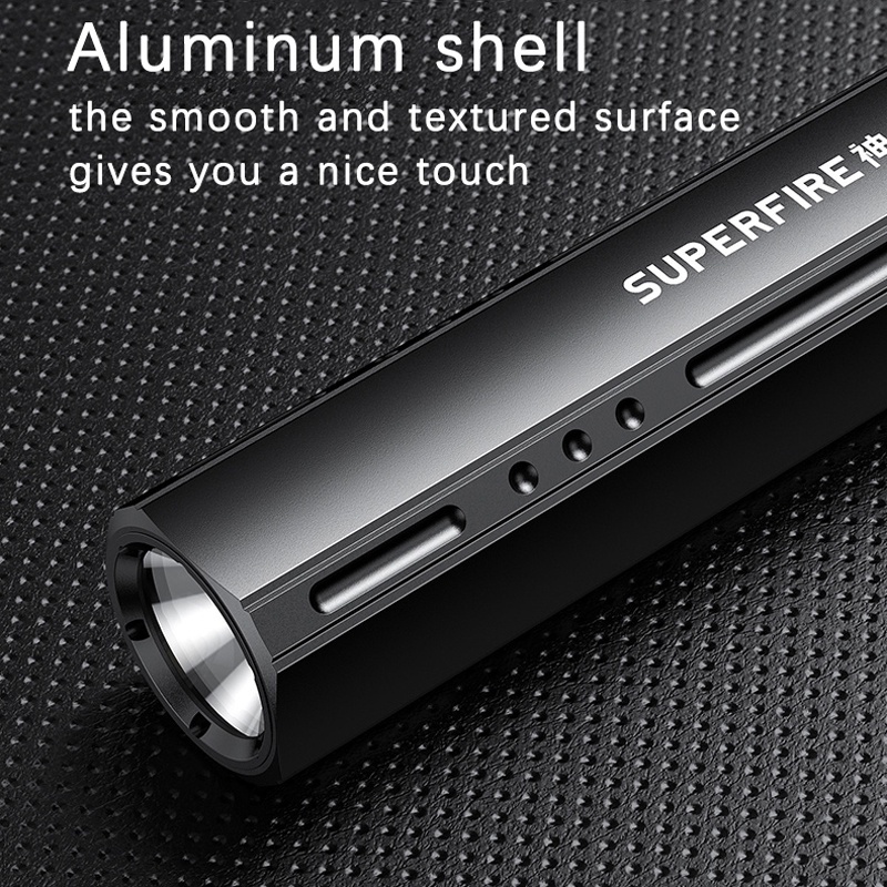 HCM SuperFire đèn pin xe đạp đèn đa năng sạc type C - Giao Hỏa Tốc