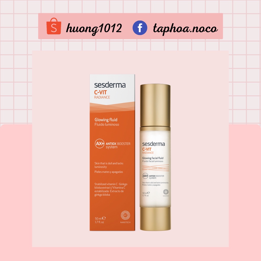 Kem dưỡng sáng da Sesderma C VIT Radiance Glowing Fluid