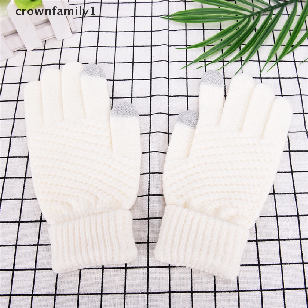 [crownfamily1] Găng Tay Len Giữ Ấm Mùa Đông Có Thể Sử Dụng Màn Hình Cảm Ứng Dành Cho Nam