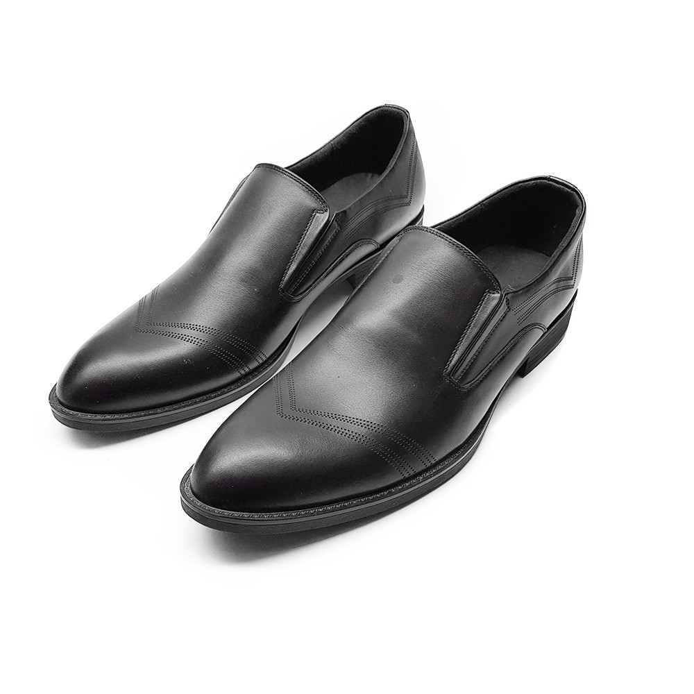 Giày lười nam mũi nhọn da bò thật CS08