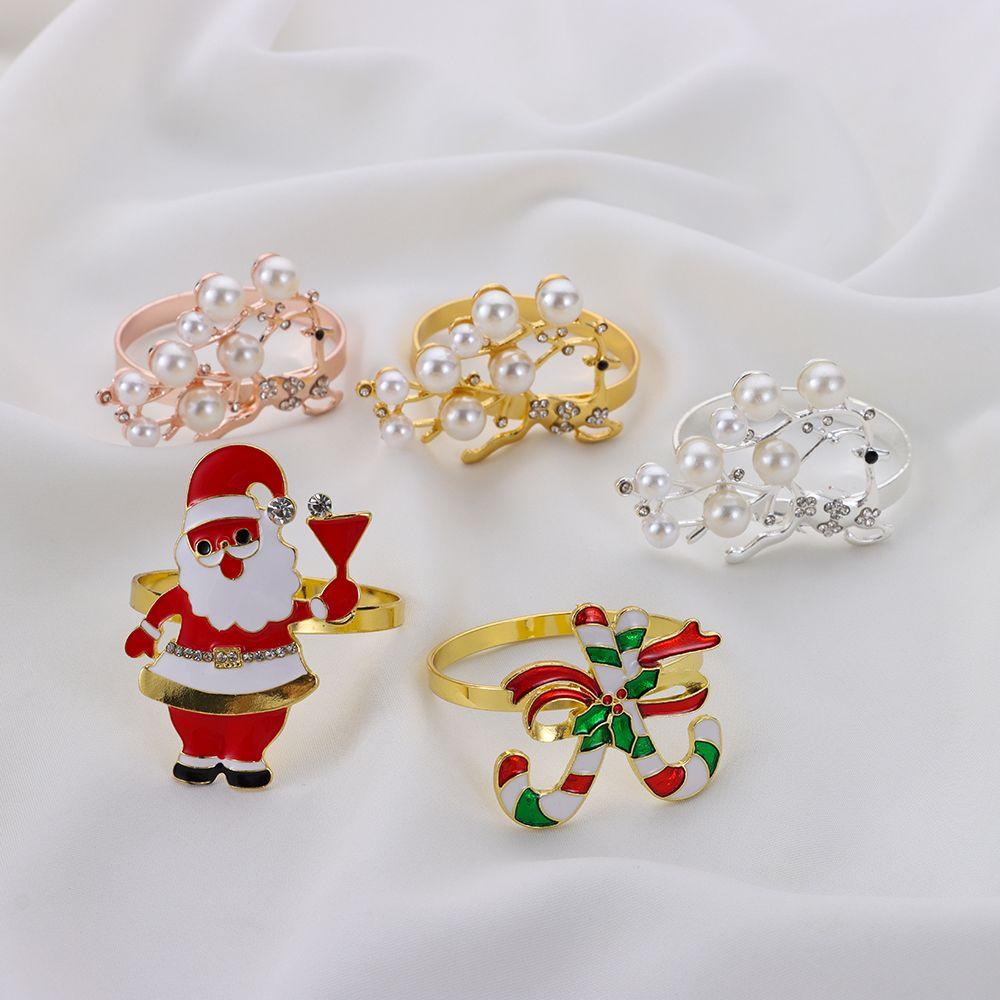 ESPO Vòng Giữ Khăn Ăn Trang Trí Bàn Tiệc Giáng Sinh