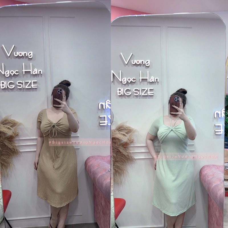 ĐẦM THUN GÂN XỐP CUỘC NƠ BIGSIZE