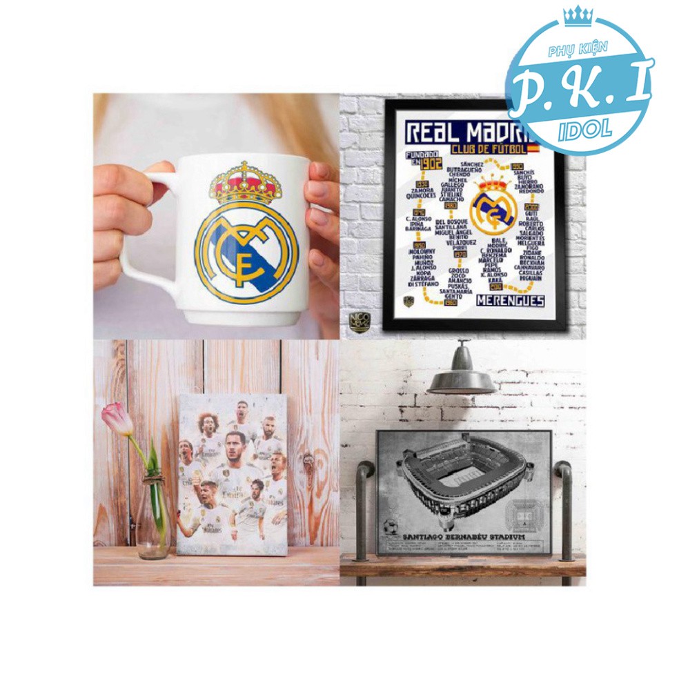 Cốc Sứ Real Madrid Tặng 3 Poster A4 - QUÀ TẶNG THỂ THAO