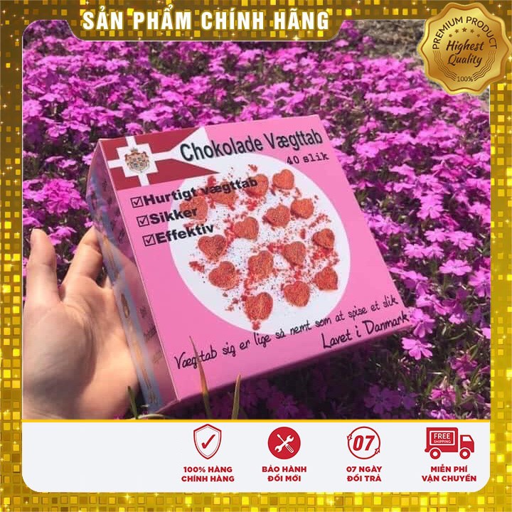 Kẹo Socola Giảm Cân Đan Mạch Hồng Full hộp 40 viên | Thế Giới Skin Care