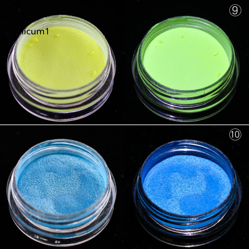 [Hàng mới về] Bột kim tuyến dạ quang lấp lánh trang trí móng tay chx2g