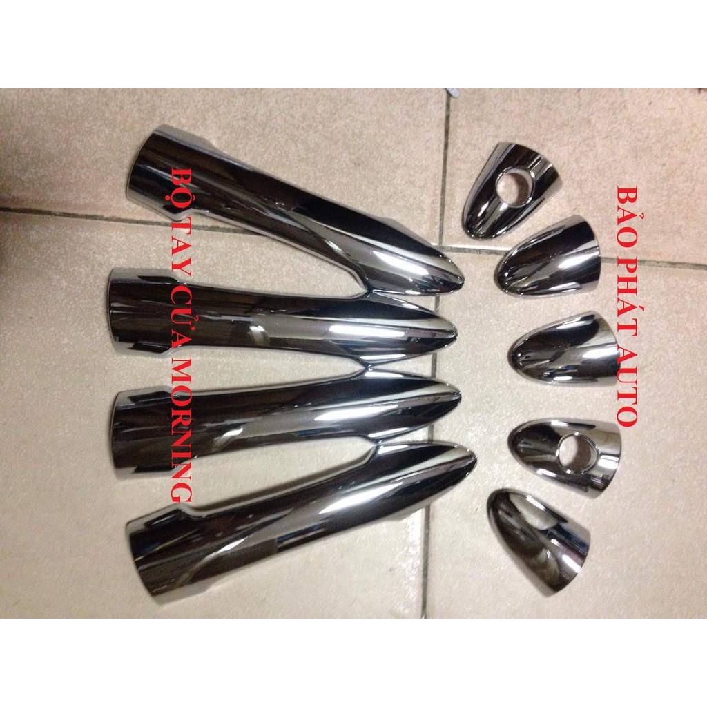 Bộ ốp tay Cửa mạ crom Xe Kia Morning 2012-2020