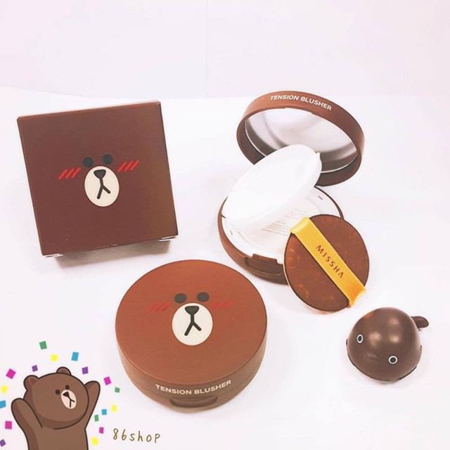 Phấn nước Missha M Cushion Line Friend Gấu Brown - No.23 Da sáng 15g [ Thêm lõi ]