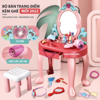Đồ chơi bàn trang điểm cao cấp cho bé tặng kèm ghế ngồi bộ trang điểm túi ngôi sao mới nhất 2022