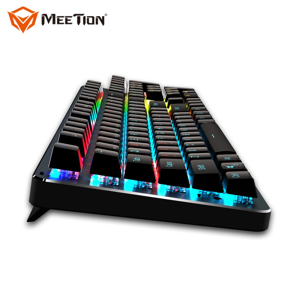 BÀN PHÍM CƠ GAMING MEETION MK007 BLACK (RGB) - BẢNG LED NHIỀU MÀU - KTC shop