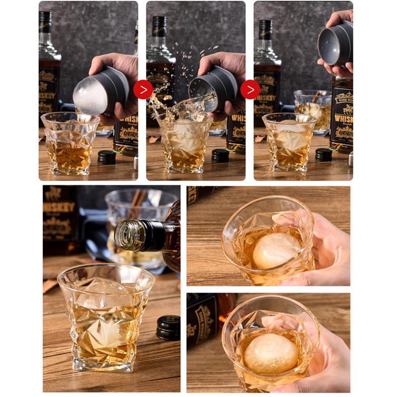 Khuôn Làm Đá Hình Cầu, Viên Đá Hình Bi Tròn 6cm Độc Đáo - Giao Màu Ngẫu Nhiên