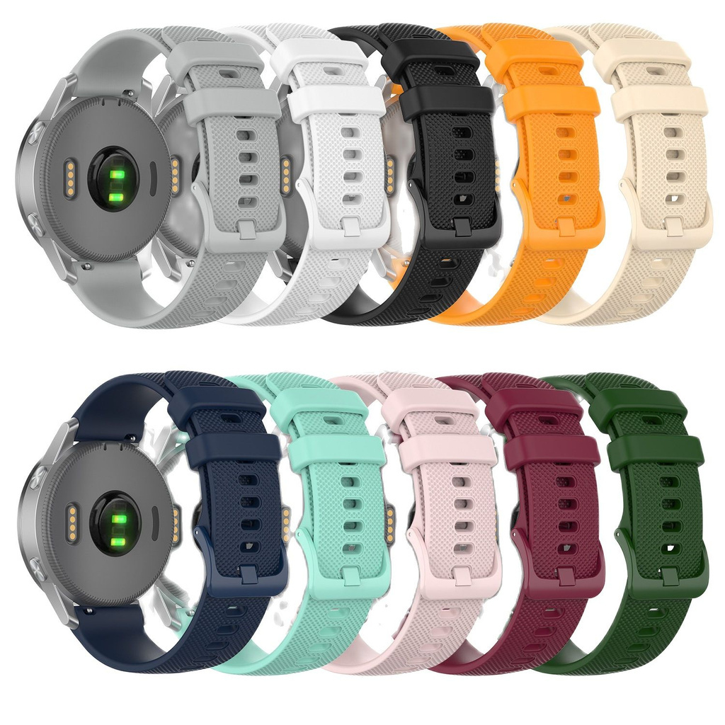 Dây đeo silicon 18 20 22mm cho đồng hồ thông minh Garmin Vivoactive 3 4 4s/ Venu 2 2s Samsung Galaxy 42mm 46mm