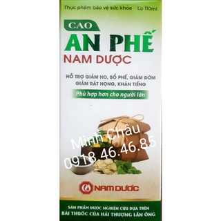 Cao An phế Nam Dược hỗ trợ giảm ho, bổ phế, giảm rát họng, khàn tiếng