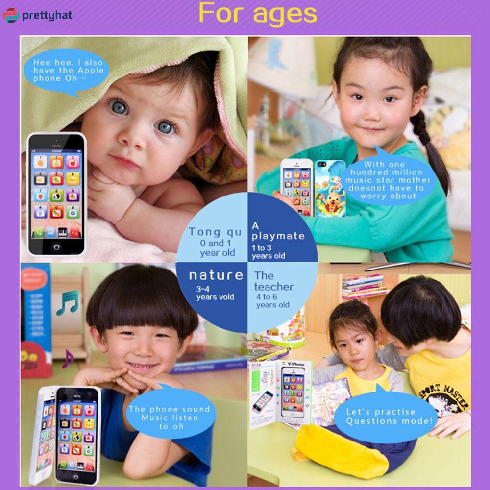 Kids Simulator Music Toy Cell Phone Touch Screen Educational Learning PHT