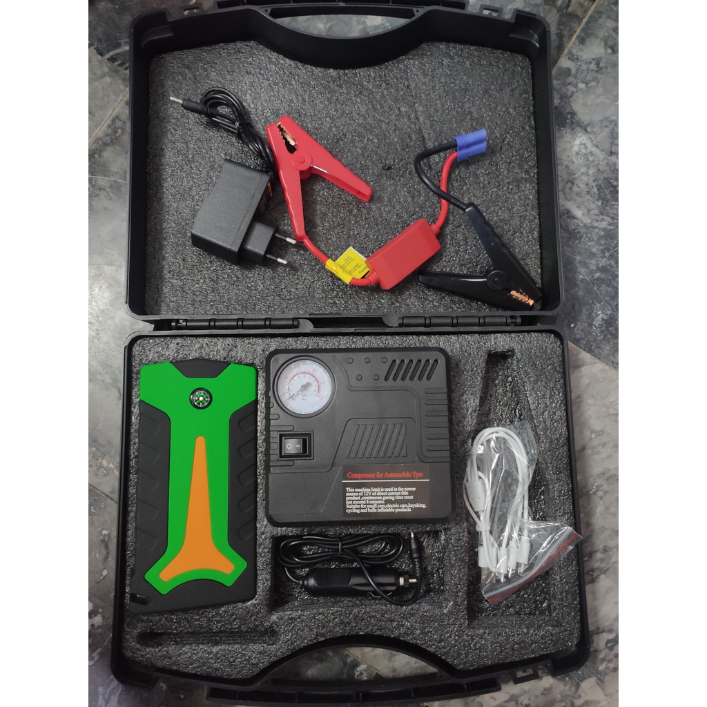 Bộ Kích Bình Ô Tô Đa Năng Kiêm Sạc Dự Phòng Kèm Bơm Lốp Xe, Bộ Kích Bình Ô Tô Cao Cấp 3 Trong 1