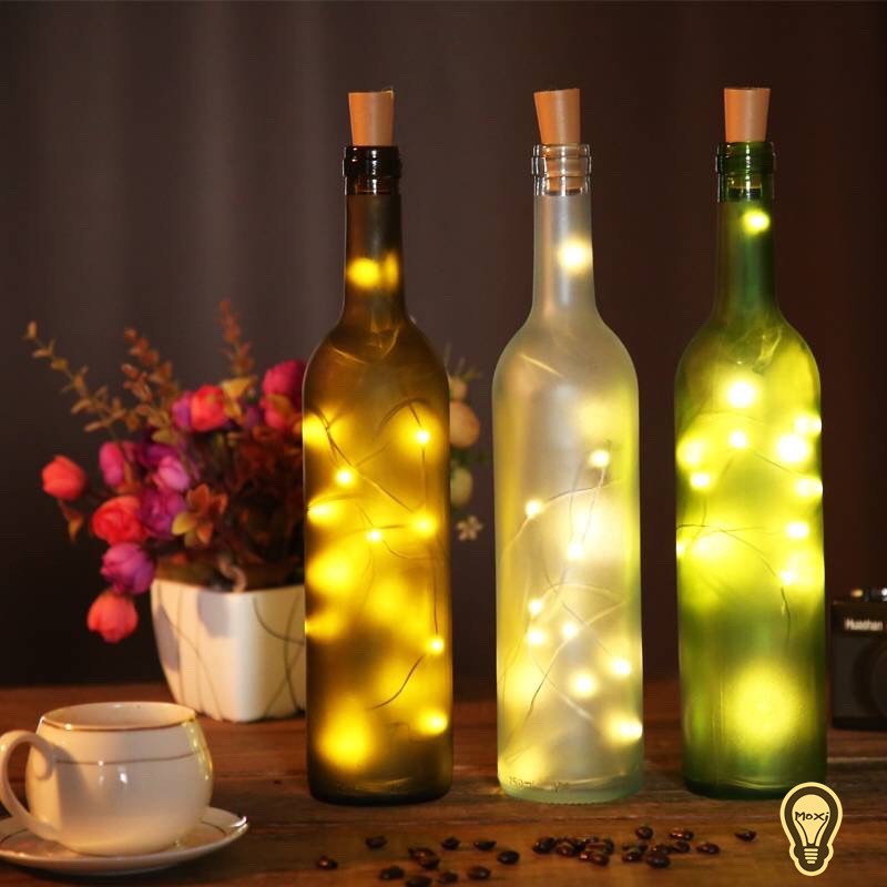 Đèn led 1M đom đóm, nút chai dùng trang trí DECOR hộp quà, bánh kem, thiệp ,phòng ngủ