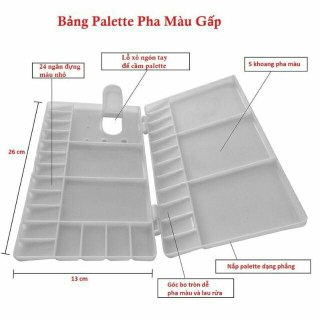 Khay pha màu đôi.loại lớn.