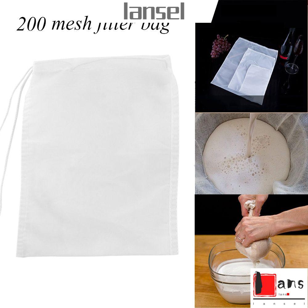 Túi lưới lọc sữa đậu nành/ cà phê 200 lỗ lưới chất liệu nylon có thể tái sử dụng tiện lợi