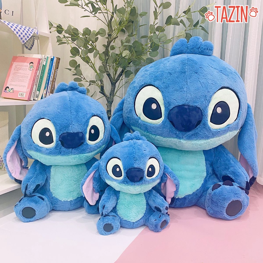Gấu Bông Stitch Lông Mềm Màu Xanh Nhiều Size Dễ Thương, Gấu Bông Tazin Cao Cấp