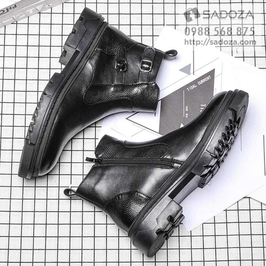 Giày Boot Nam Da Bò - FREESHIP - Giày Nam Cổ Cao Xuất Khẩu Âu Mỹ Thời Thượng GNK158 | BigBuy360 - bigbuy360.vn