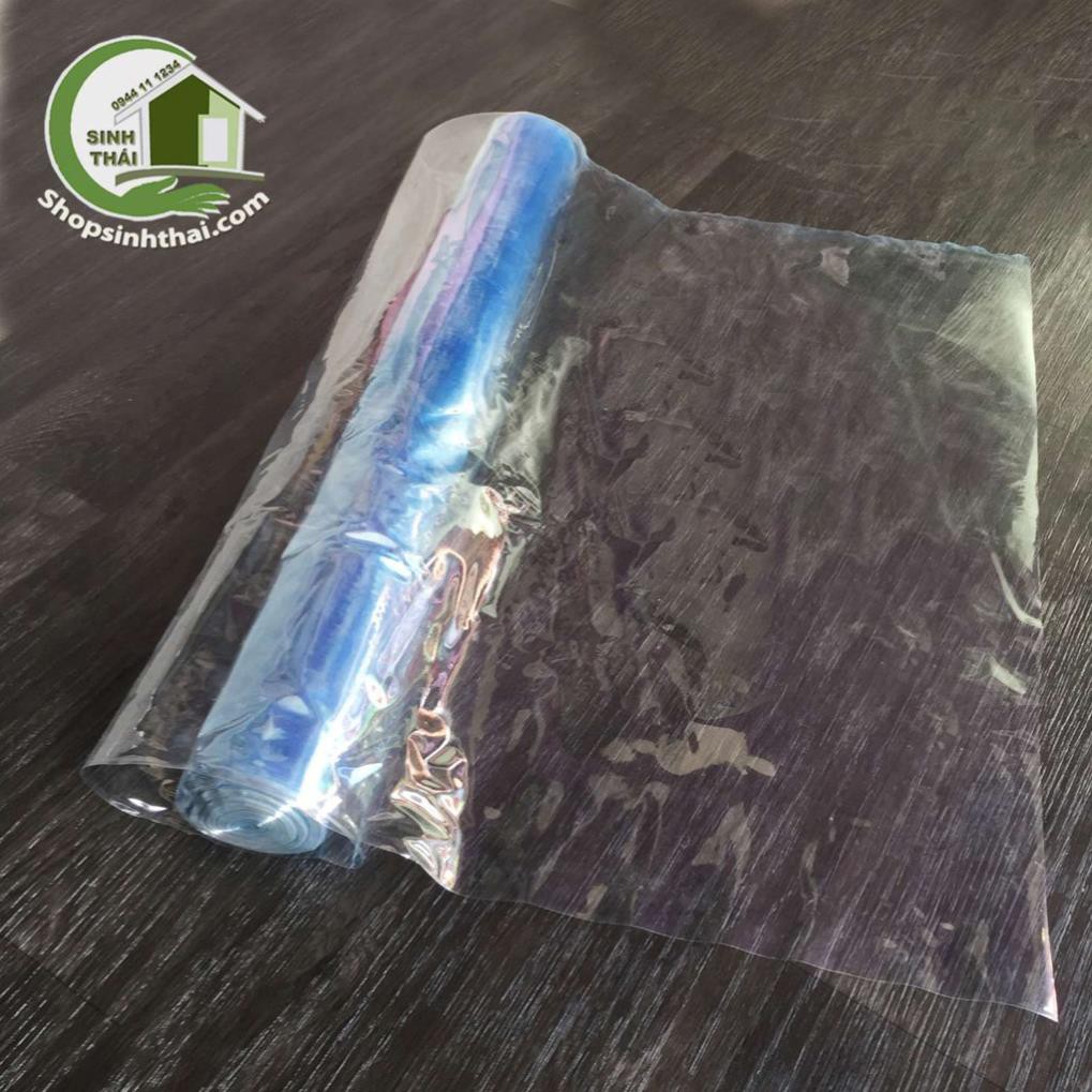 Màng nhựa dẻo trắng xanh bao tập sách, làm màng che chắn cửa sổ, cầu thang - khổ 80cm
