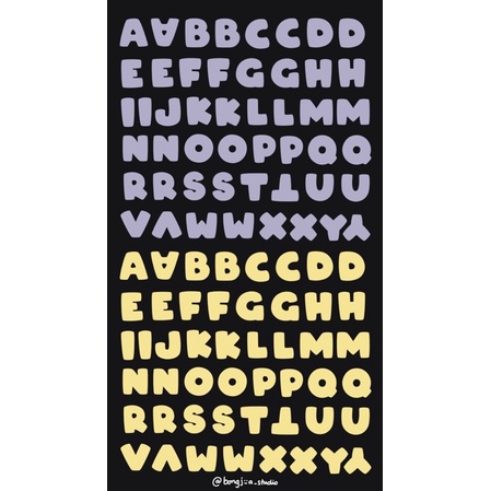 Bongjua | Alphabet sticker 2.0 - Nhãn dán chữ cái🔠