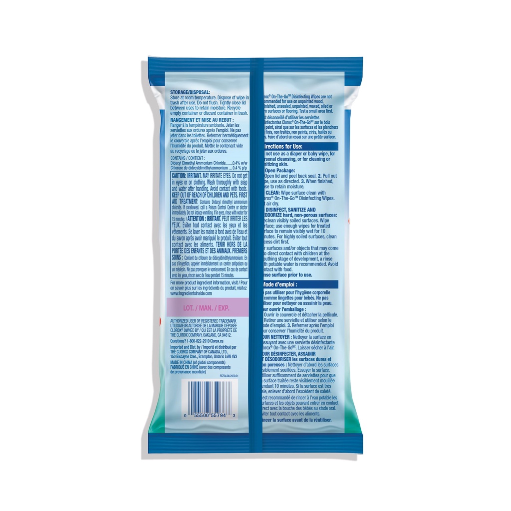 [Bill Canada] Khăn ướt khử khuẩn Clorox 30 tờ