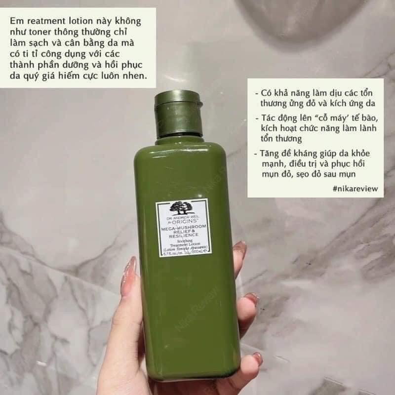 Toner Nấm Linh Chi Đỏ Origins Mega-Mushroom Skin Relief Soothing Treatment Lotion