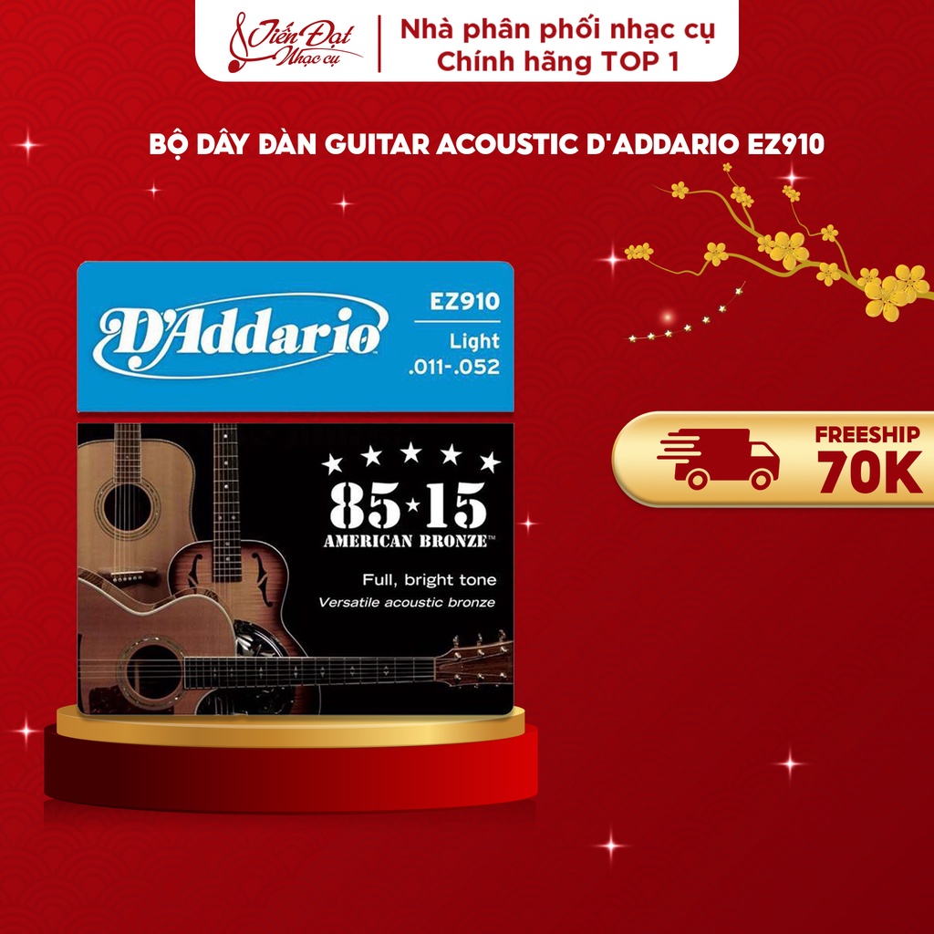 Bộ dây đàn guitar Acoustic D'Addario EZ910